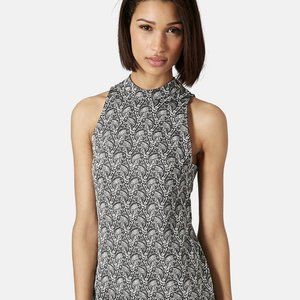 Topshop Navy Paisley Dress